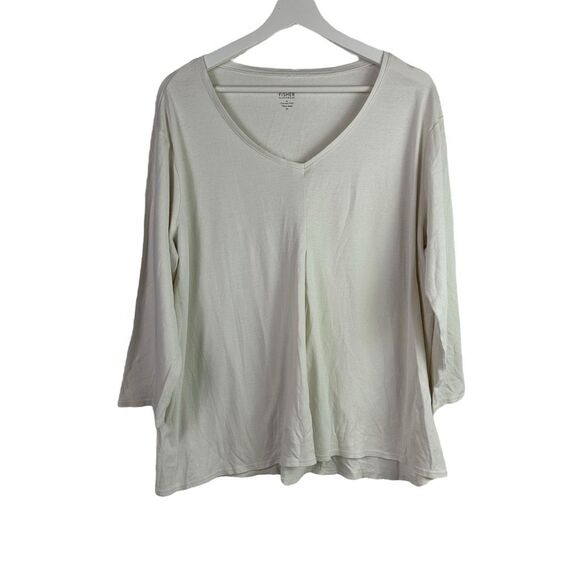 Eileen Fisher X Garnet Hill Oasis Knit Pleated Sleep Tee XL - Picture 1 of 5